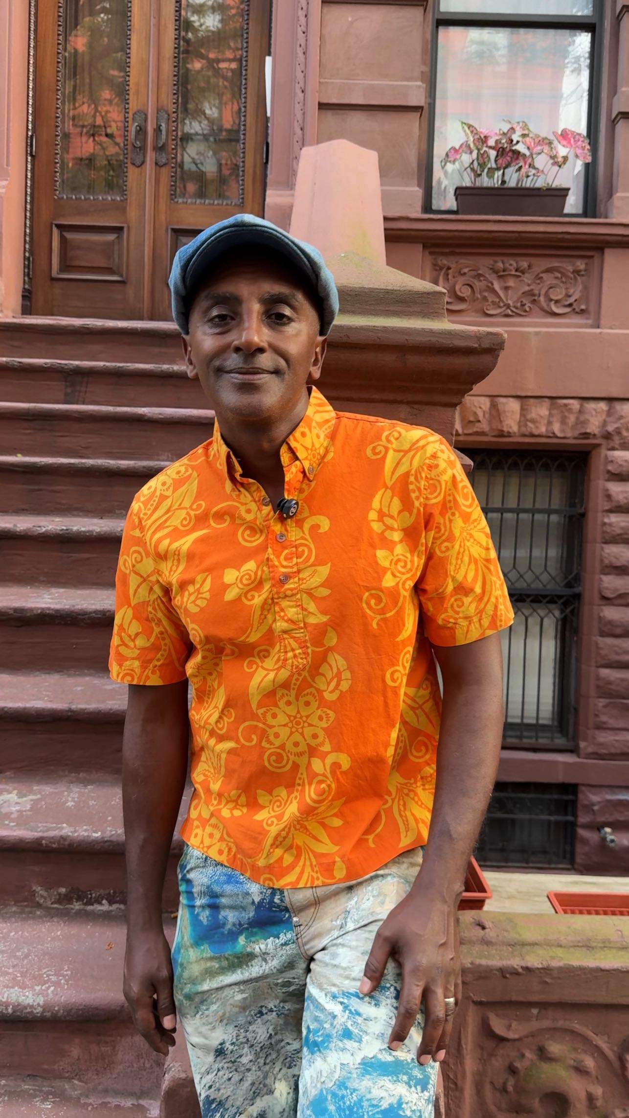 Instagram post by @marcuscooks for Mastercard. Caption reads: Share how you Stand Up To Cancer with....