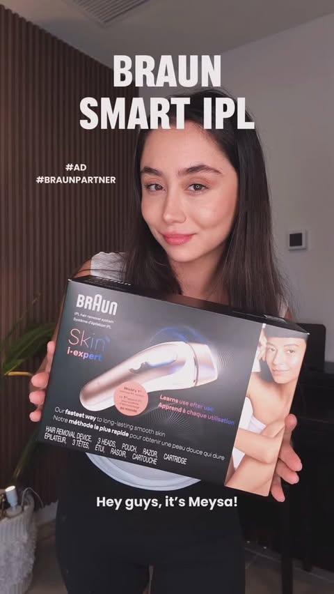 Instagram post by @meysafindings for Braun. Caption reads: #ad #BraunPartner ✨ @braunbeautyus ‘s powerful....