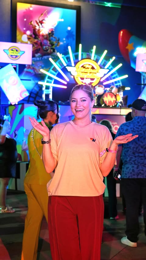 Instagram post by @ijustine for Walt Disney World. Caption reads: [...] for you all to check it out 🎢💕....