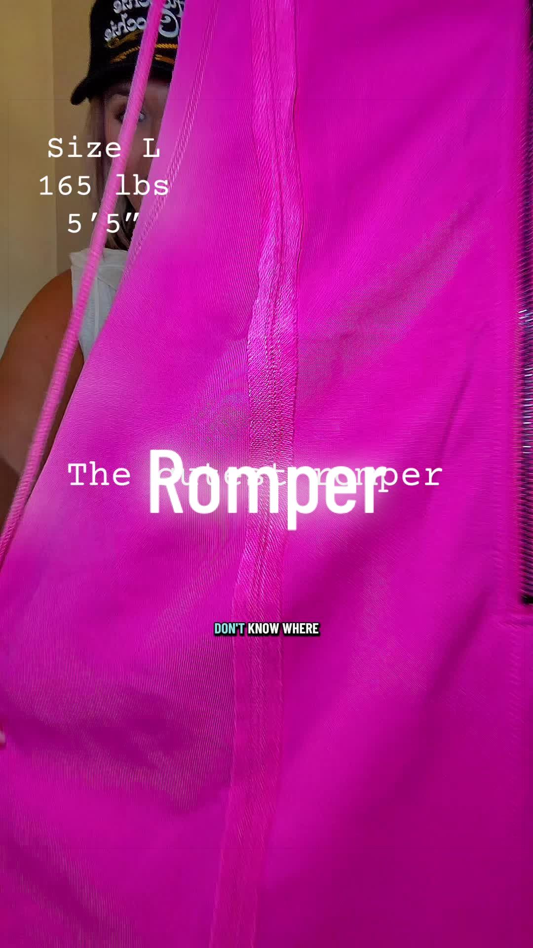 TikTok post by @lifewithheathersahm for SCUSTY. Caption reads: [...] #romper #fashion #rompers @SCUSTY.