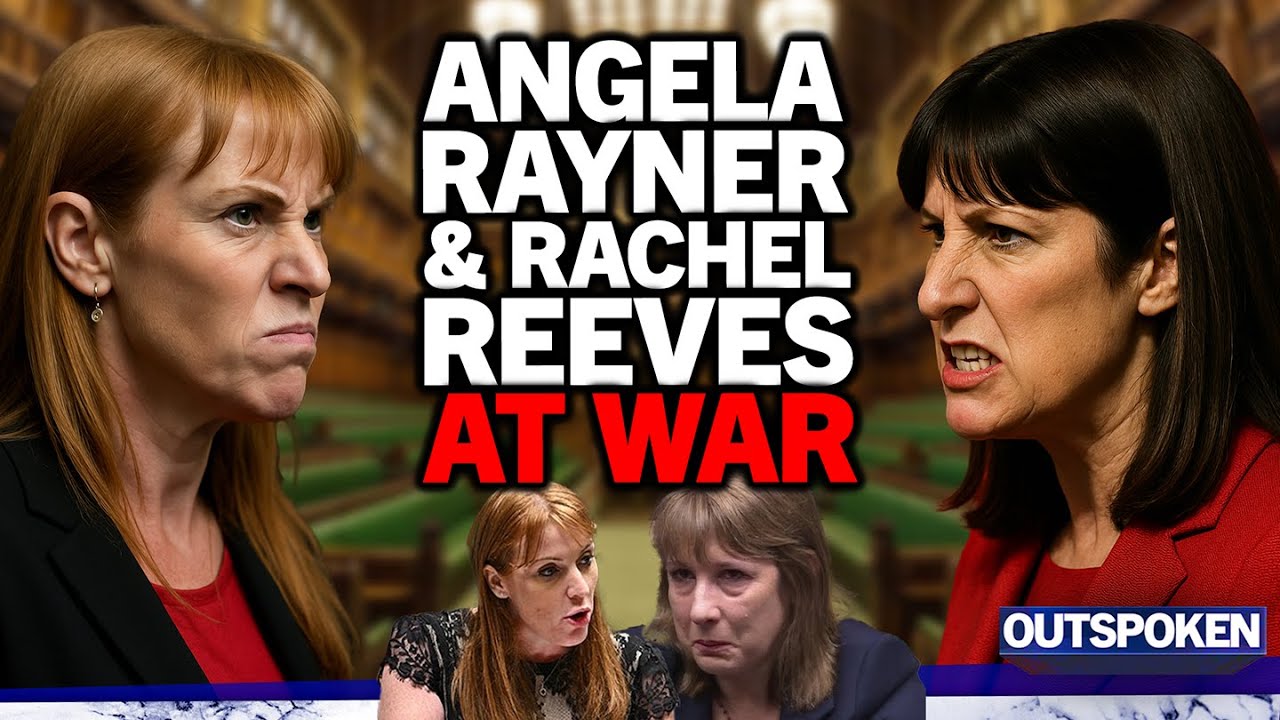 YouTube post by @danwoottonoutspoken for GOPURE Beauty. Caption reads: “At war” Angela Rayner & Rachel Reeves cat fight....