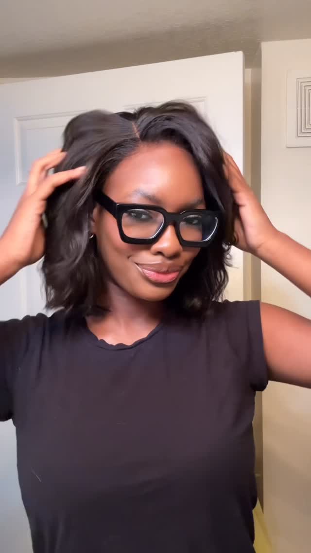 Instagram post by @quaylabrown for Ashimary Hair. Caption reads: [...] Glueless Yaki Bob with 10’ @ashimaryhair,....