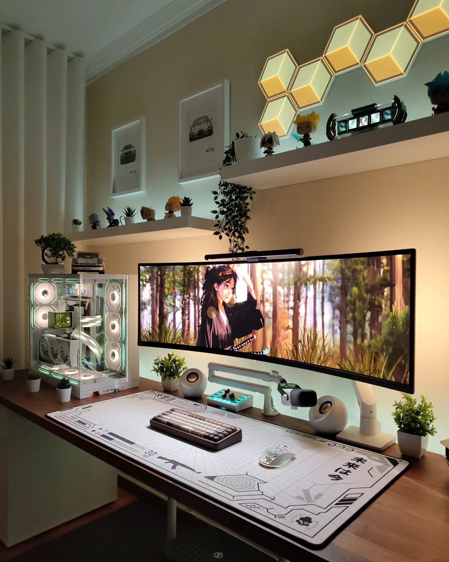 Instagram post by @sal.setup for Govee. Caption reads: 🌬️🍃🪵🌿🧘🏻‍♂️

#gamingsetup#setupgamer#setup#se....