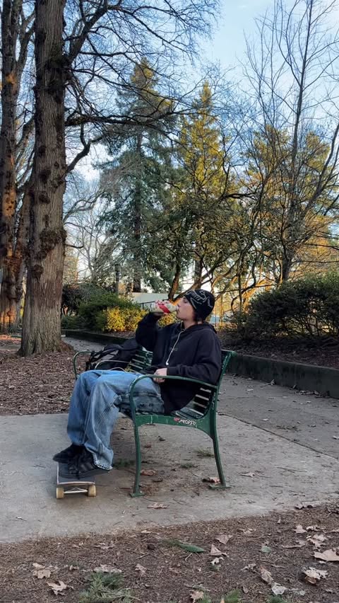 Instagram post by @bradyydeene for Saint James Iced Tea. Caption reads: Nothing better than skating and reaching for this....