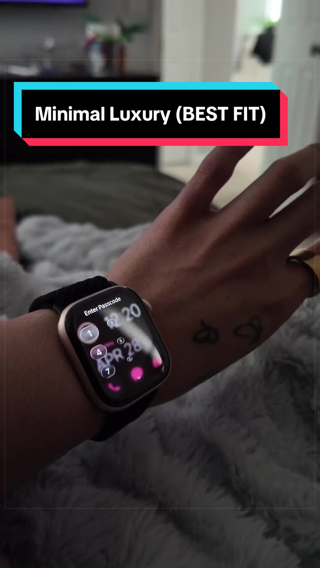 TikTok post by @glammabunny for Solace Bands. Caption reads: [...] style, strength, and simplicity. @Solace....