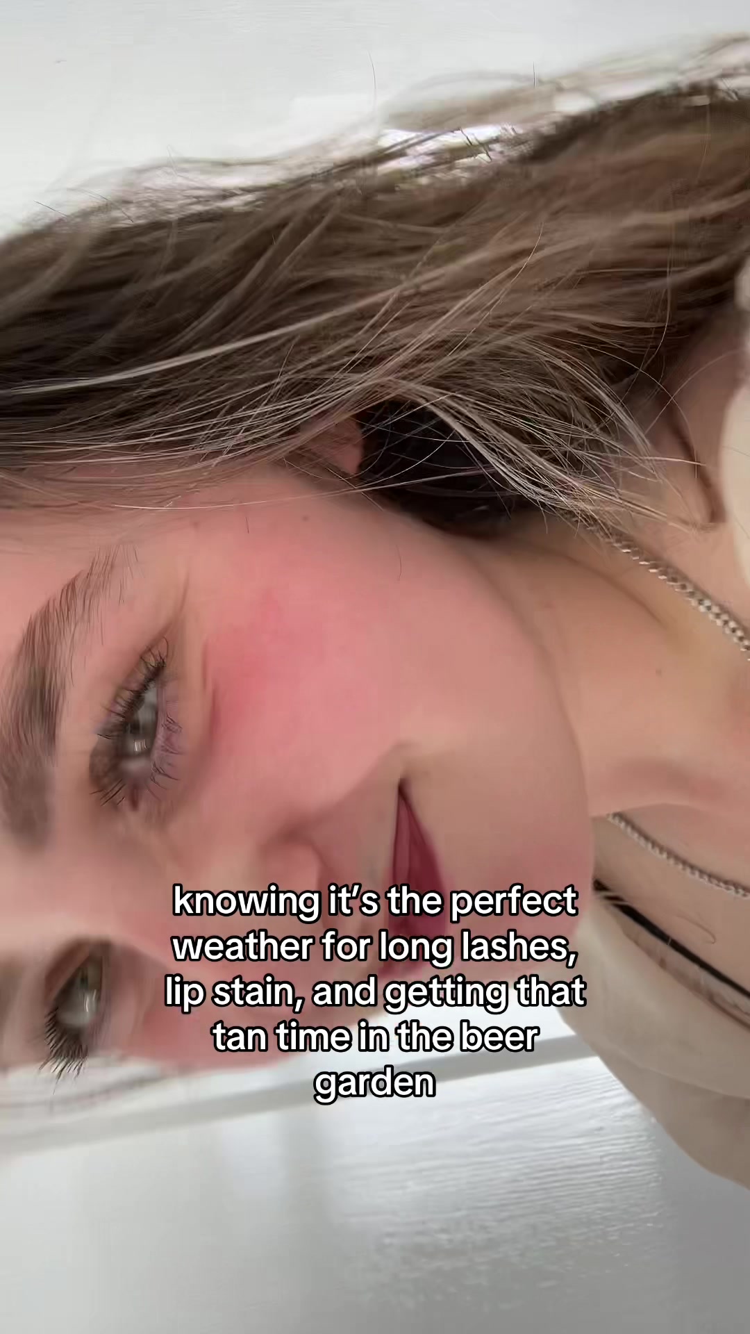 TikTok post by @pageevanss for 2bTanned. Caption reads: you can never hate a beer garden @2btanned @UKLASH....