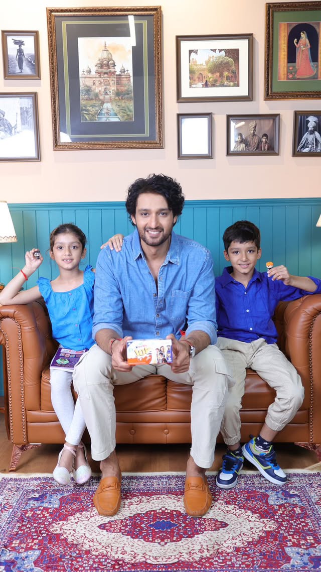 Instagram post by @sourabhraaj.jain for Kinder. Caption reads: Opening a Kinder Joy with my kids is like stepping....