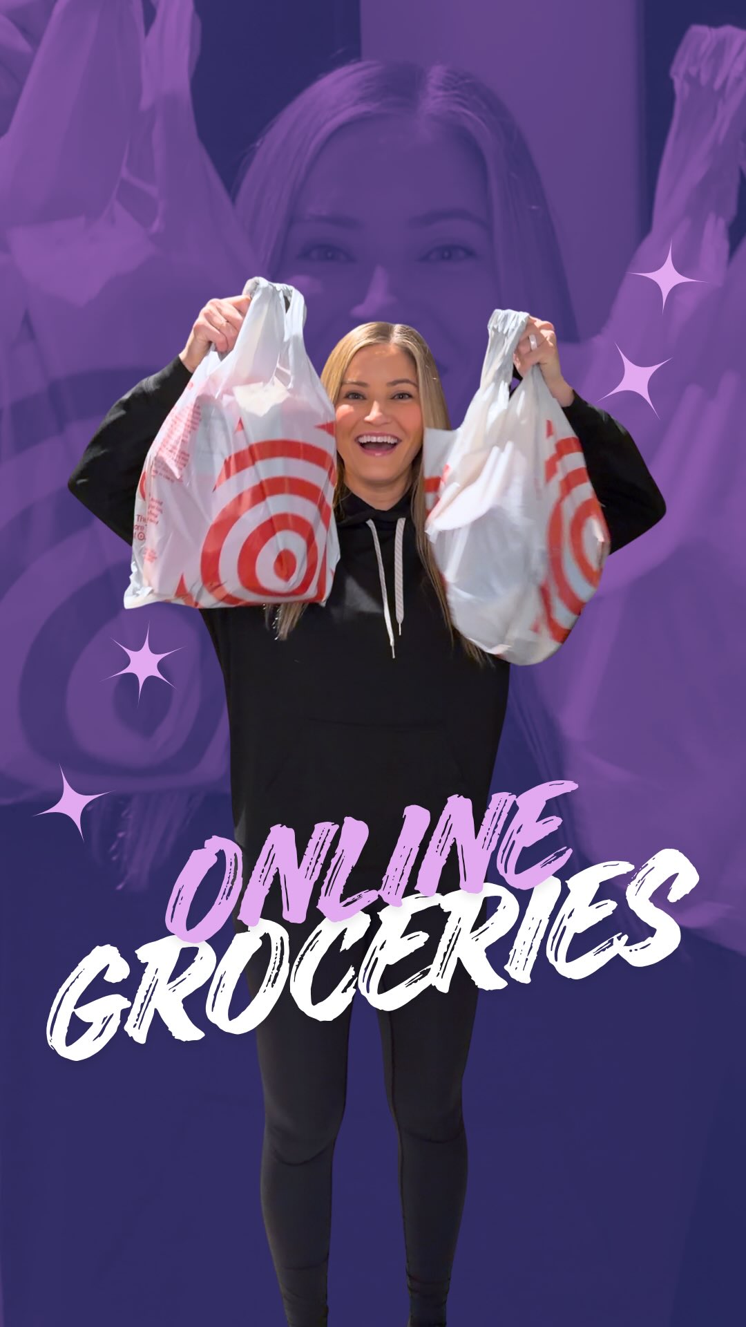 Instagram post by @ijustine for Shipt. Caption reads: #ShiptPartner Shopping made simple. With the new....