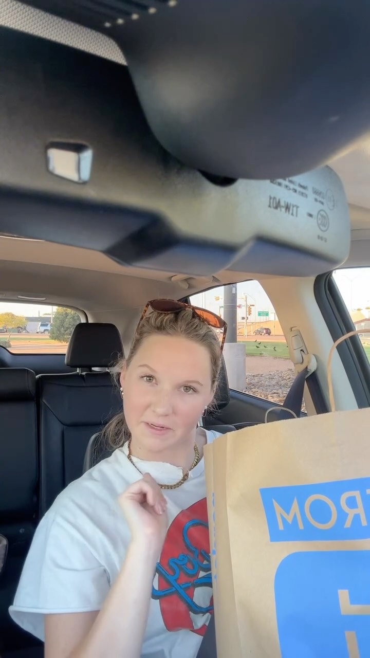 Instagram post by @caroline.beckham for Nordstrom Rack. Caption reads: we are truly moving up in the world with the....