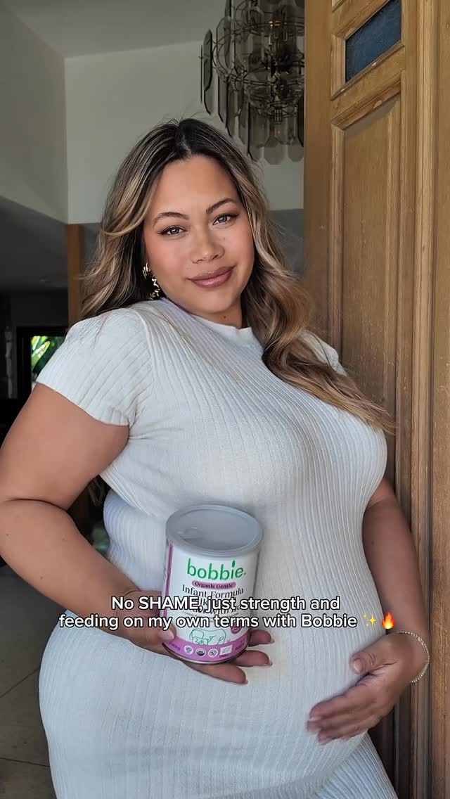 Instagram post by @catieli for Bobbie. Caption reads: HELLOOO—It’s me, feeling real confident in my....