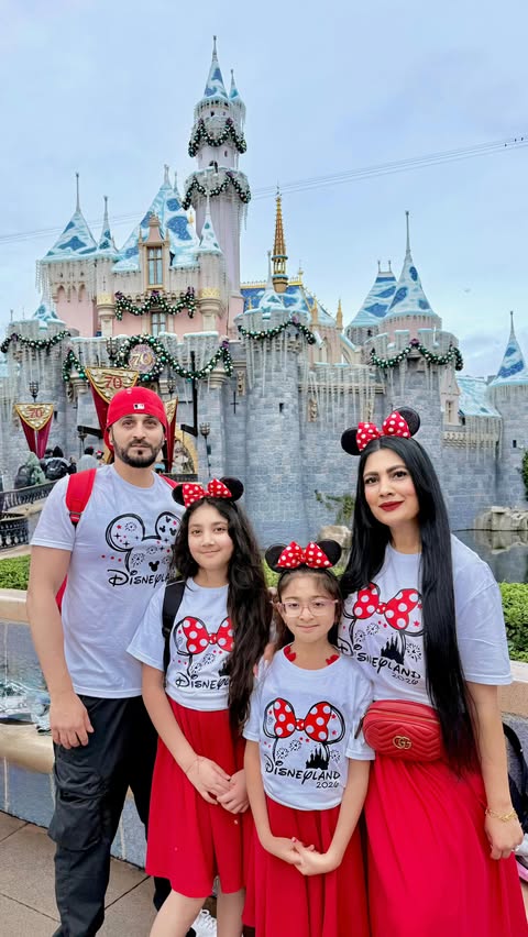 Instagram post by @melissapereira__ for Disneyland. Caption reads: Our first time at Disneyland… and my heart still....