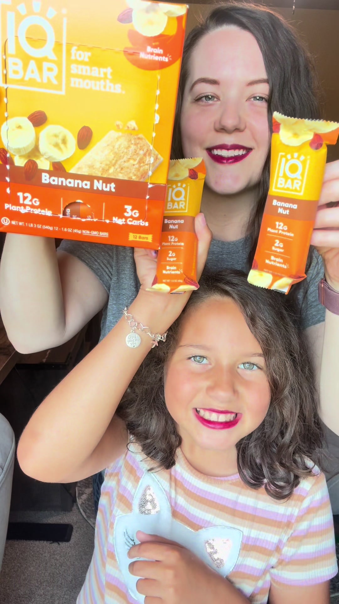 TikTok post by @allie_withlove for IQBAR. Caption reads: [...] #protein #bananabread #proteinbars @SHOP....