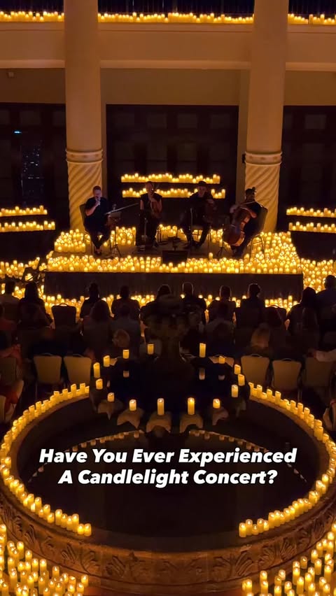 Instagram post by @peakacity for Candlelight Concerts by Fever. Caption reads: Have you ever experienced a concert surrounded by....