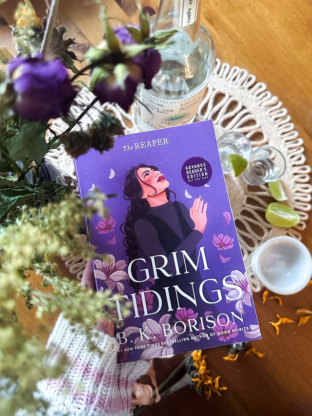 Instagram post by @jenerallybooked for Avon Books. Caption reads: 𝓸𝓷 𝓭𝓮𝓪𝓽𝓱, 𝓽𝓮𝓺𝓾𝓲𝓵𝓪, 𝓪𝓷𝓭 𝓰𝓸𝓸𝓭....