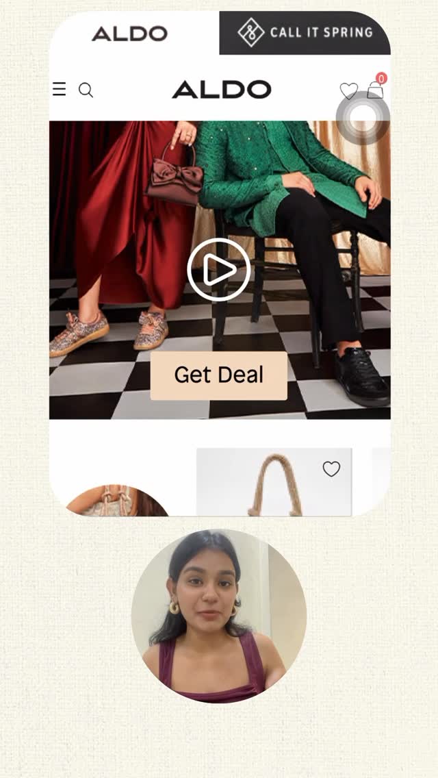 Instagram post by @delhi_shehar_mein for ALDO Shoes. Caption reads: ✨Get ready to shine this festive season with ALDO....