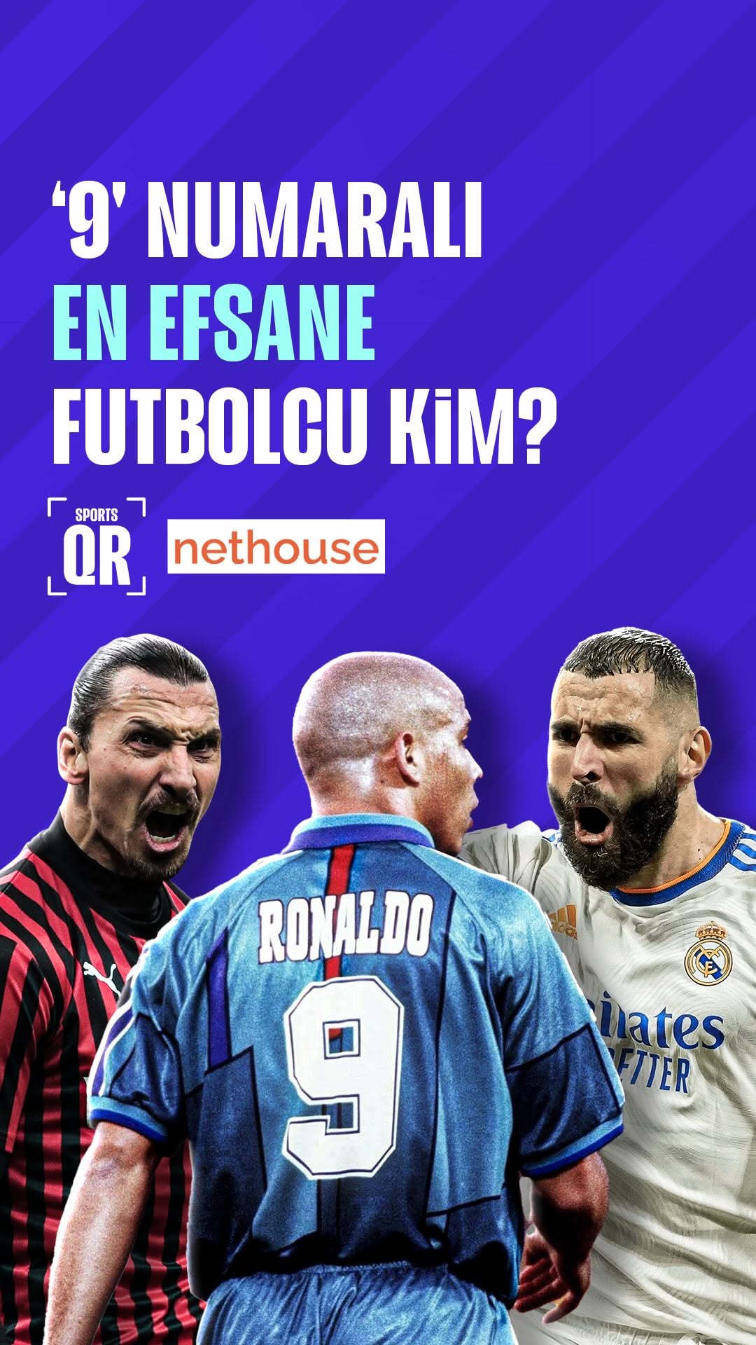 Instagram post by @sports.qr for Philips Hue. Caption reads: 9️⃣ Numaralı En Efsane Futbolcu Kim?

➡️Sports QR....