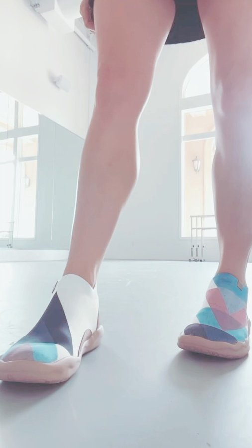 Instagram post by @ashleyellisb for UIN Footwear. Caption reads: Some Call It Dancing. We Call It Living. I’ve....