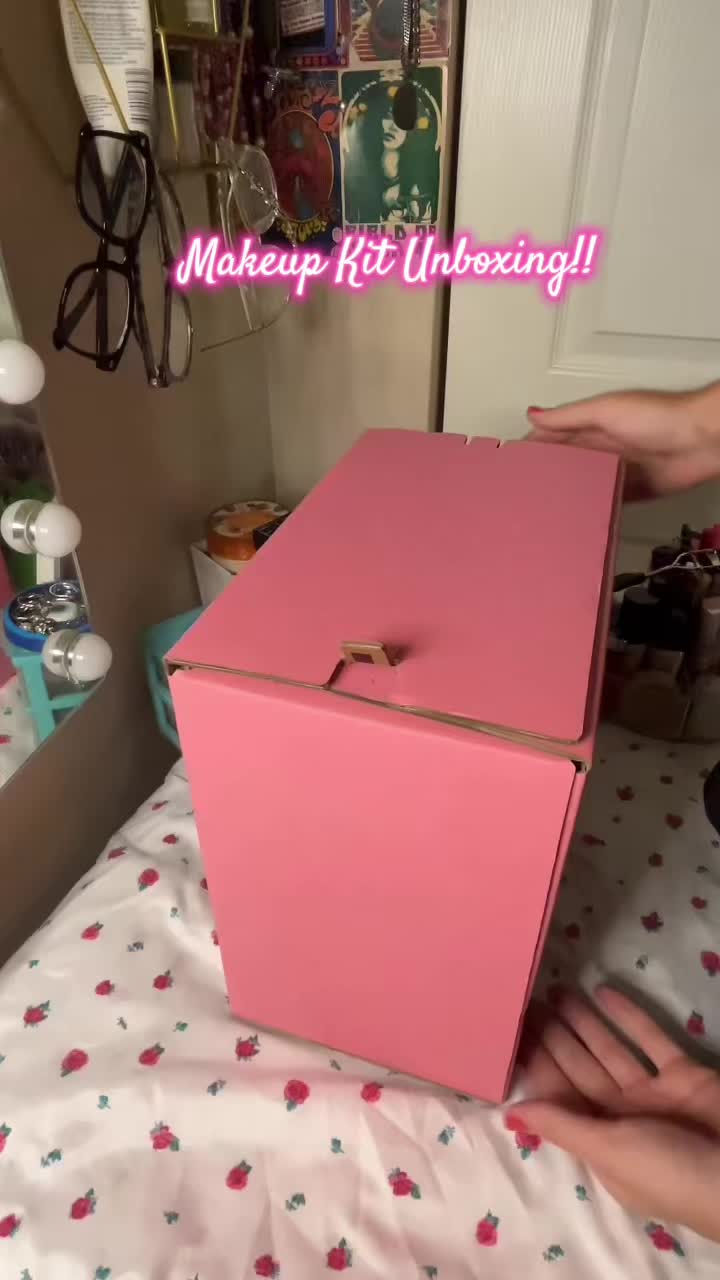 TikTok post by @my.kenzyeeee for Kati Beauty NYC. Caption reads: [...] #makeupkit #kati #unboxing #makeup @Kati....