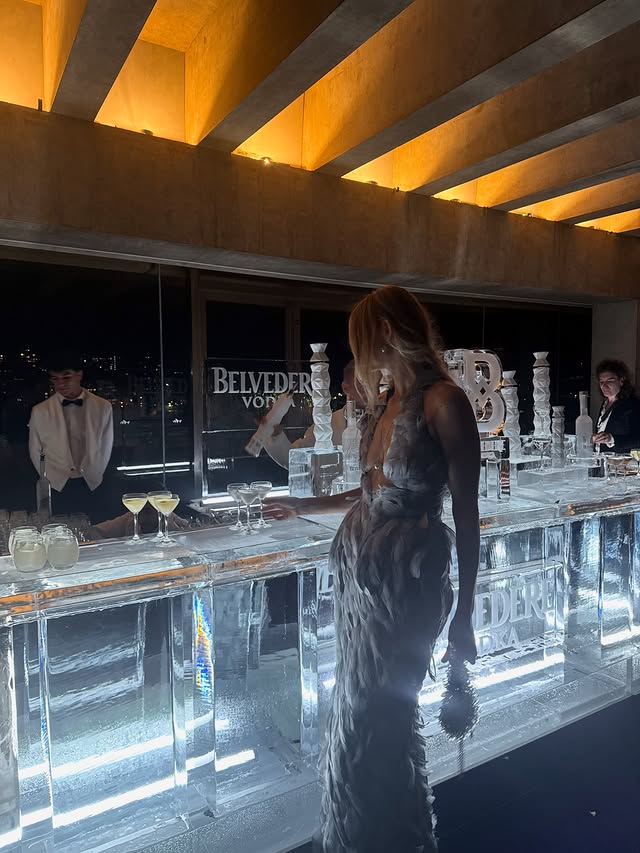 Instagram post by @gemma for Belvedere Vodka. Caption reads: [...] @vogueaustralia #VogueBall with....