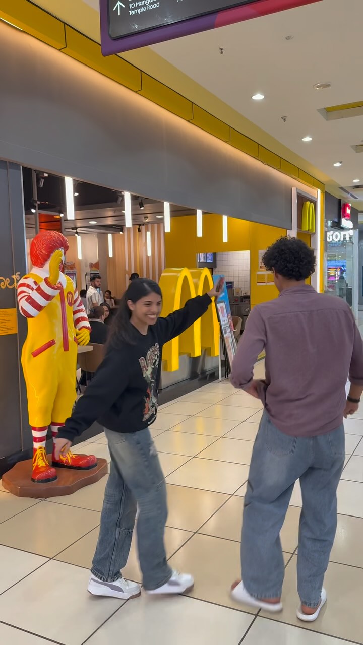 Instagram post by @ishithashetty_ for McDonald's India. Caption reads: One bite of the McCrispy, and the world hears it....