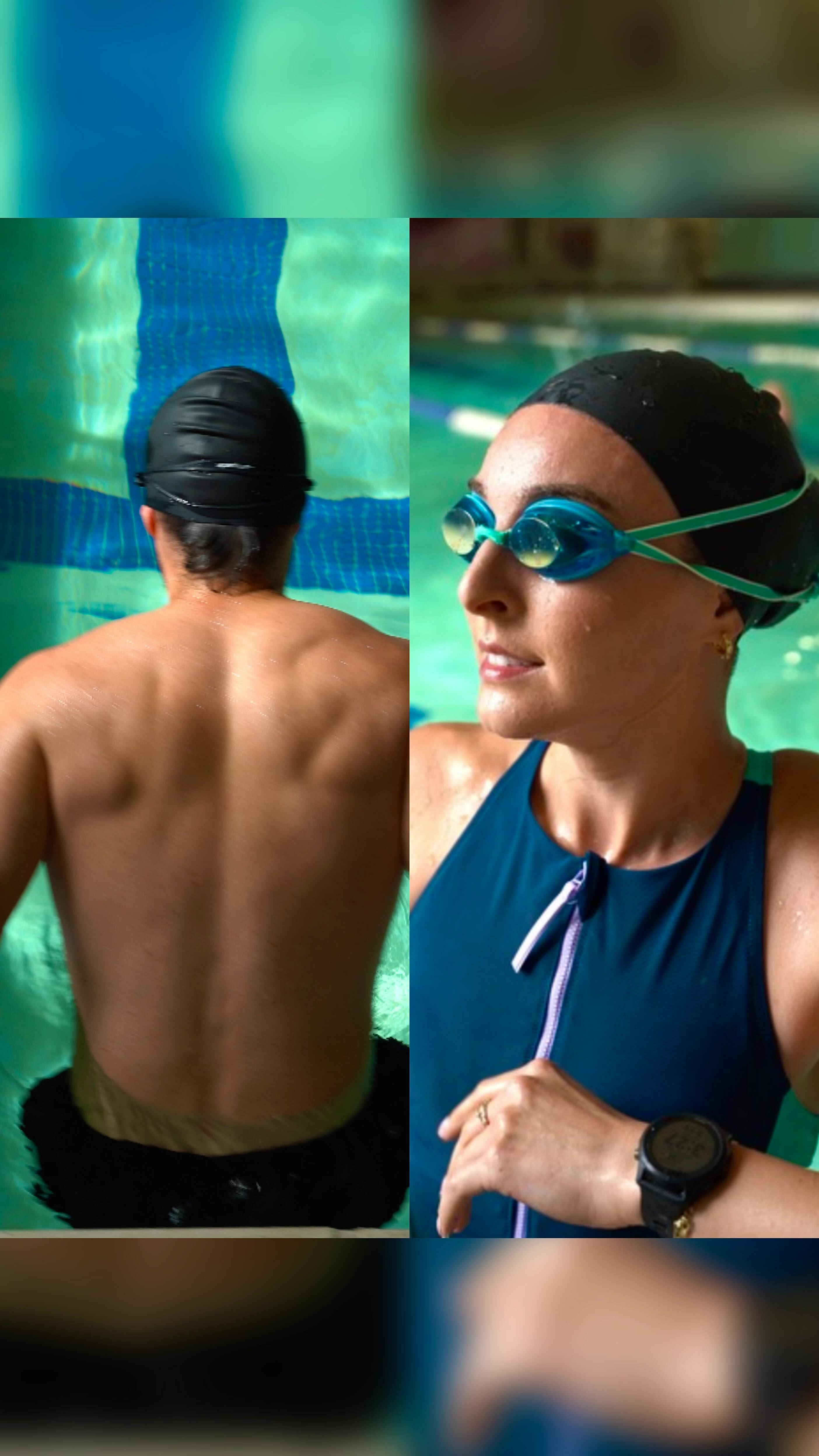 Instagram post by @chasebandolik for Speedo USA. Caption reads: Taking our running to the next level with some....