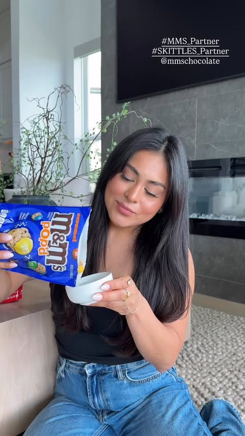 Instagram post by @makeupbypita for M&M’S. Caption reads: had to restock on my fav Skittles POP’d & M&M’S....