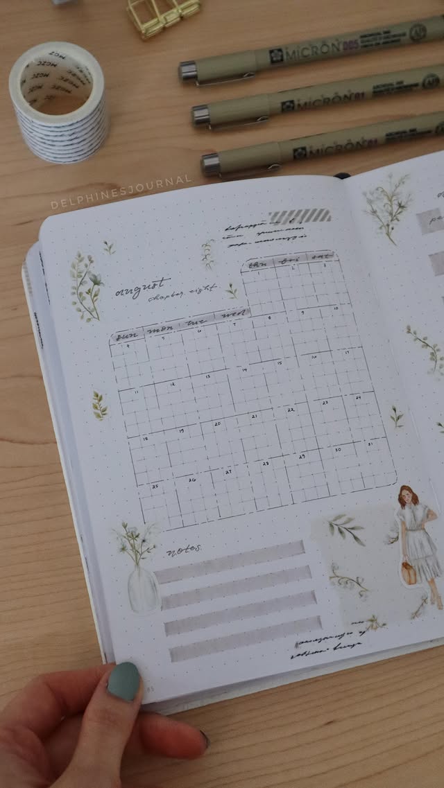 Instagram post by @delphinesjournal for Scribbles That Matter. Caption reads: [...] @notesncoffees 📖 stationery: •....