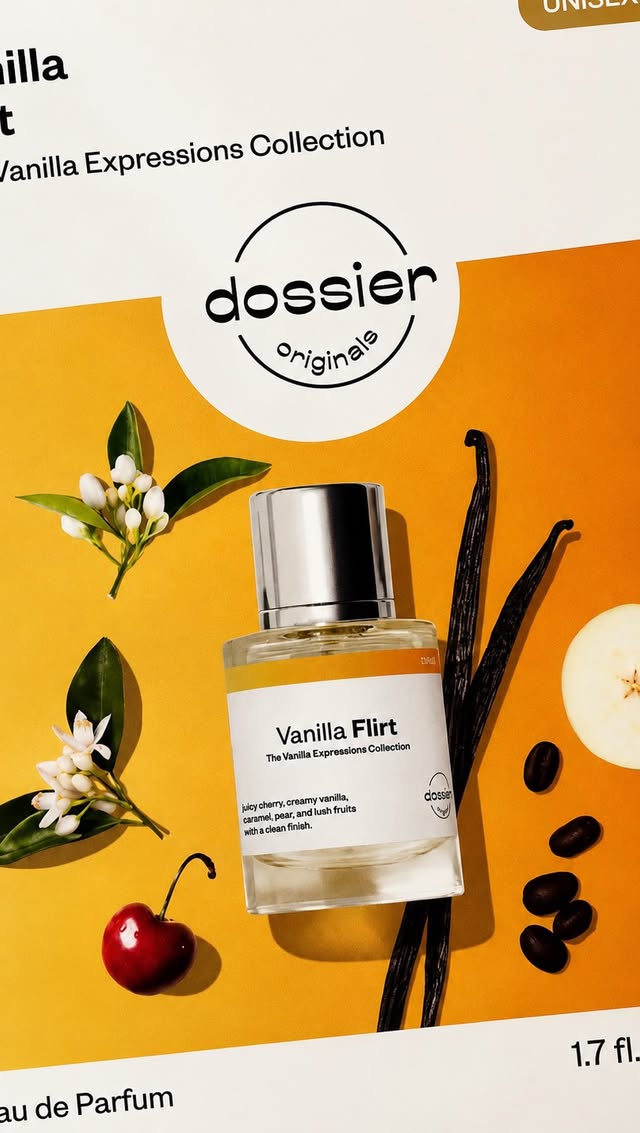 Instagram post by @shahana_mathes for Dossier. Caption reads: GIFTED•PR Dossier’s Vanilla Expressions Collection....