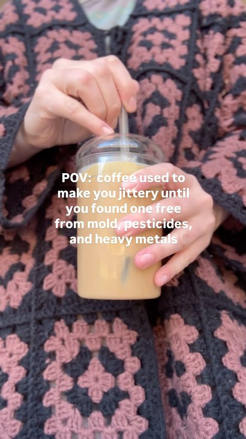 Instagram post by @drcourtneyray for Purity Coffee. Caption reads: your coffee just got cleaner and cheaper! enjoy....
