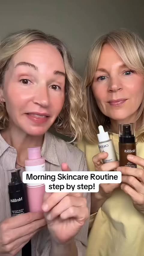 Instagram post by @mysistersskin for Medik8. Caption reads: Here are the steps for your morning routine!!

You....