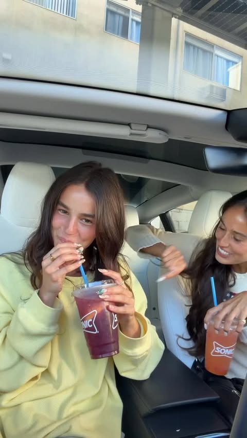 Instagram post by @sofiamuse for SONIC Drive-In. Caption reads: [...] our fav refreshers at our fav place....