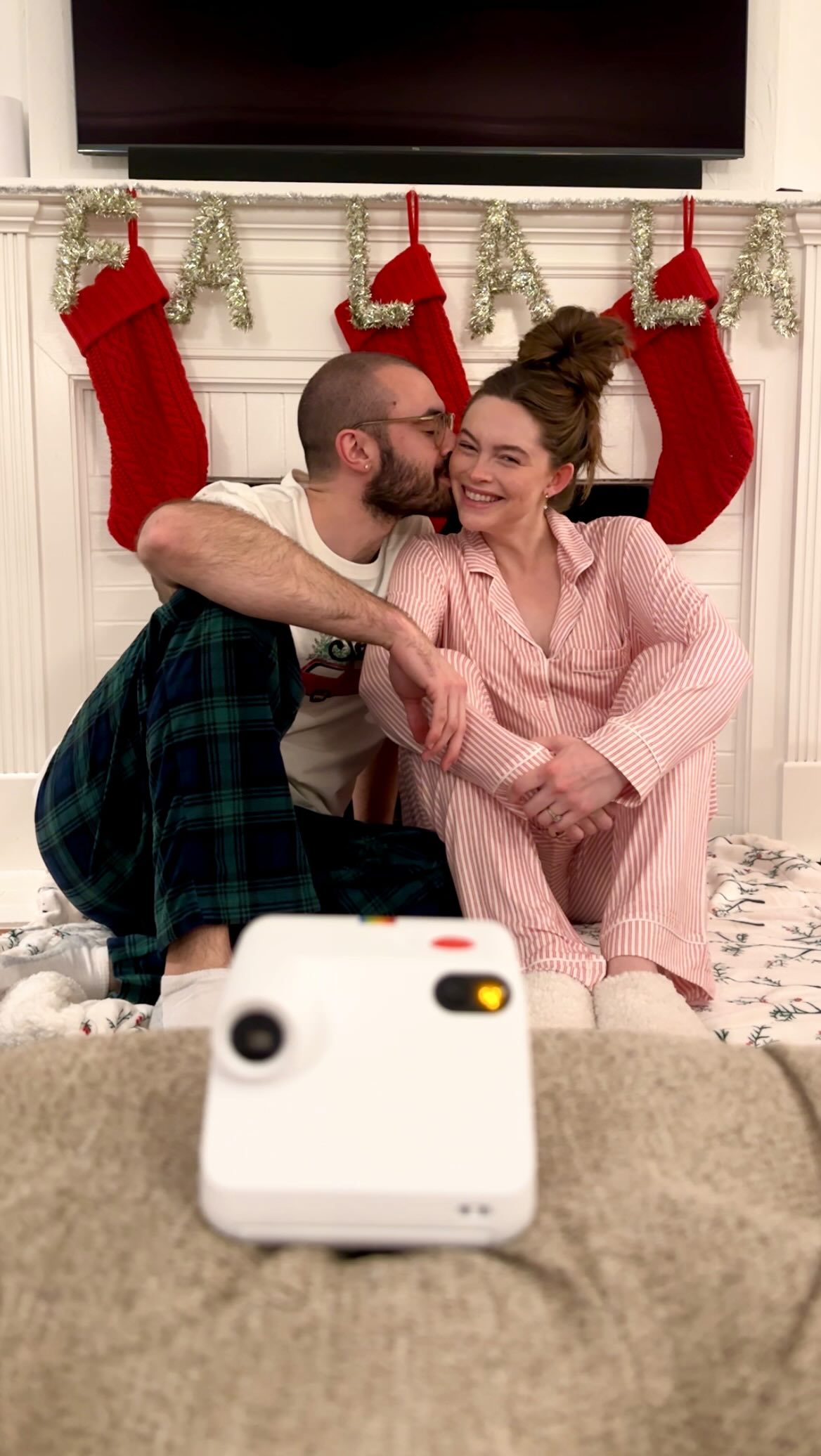 Instagram post by @heyitslanilynn for Polaroid. Caption reads: Ad | Give the gift of helping your loved ones....