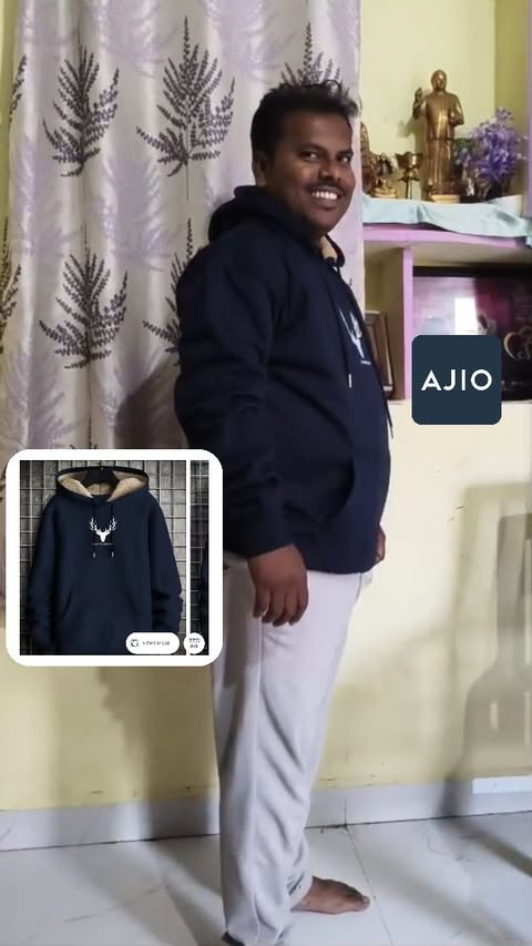 Instagram post by @sarohi_1720 for AJIO. Caption reads: #collapse #instagram #india #ajio #marketing.