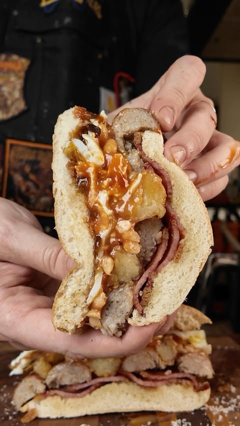 Instagram post by @itssandwichking for McCain Foods. Caption reads: Ad Breakfast sandwich done right 👀 Using....