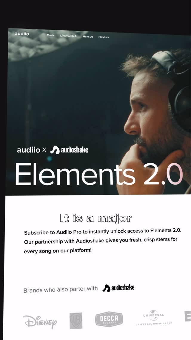 Instagram post by @brycekoebel for Audiio. Caption reads: [...] for 70% off your first year of Audiio Pro....