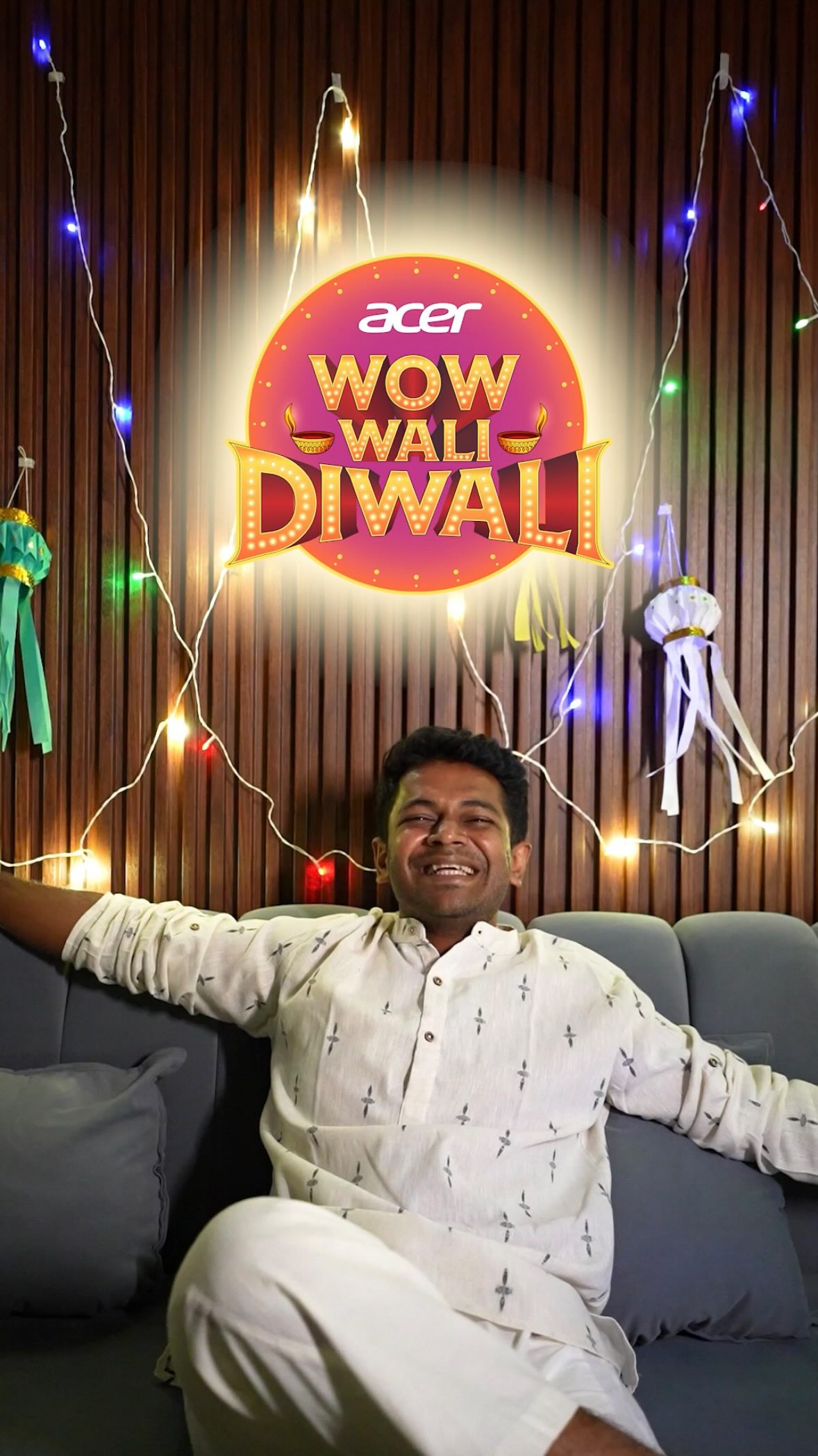 Instagram post by @shantanu_rangnekar99 for Acer. Caption reads: Acer’s WOW Wali Diwali Sale is here — giving your....