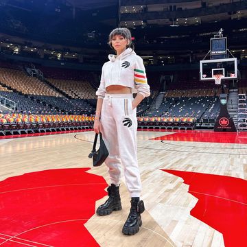Instagram post by @briony for The Bay. Caption reads: Thank you to @hudsonsbay and the @raptors for....