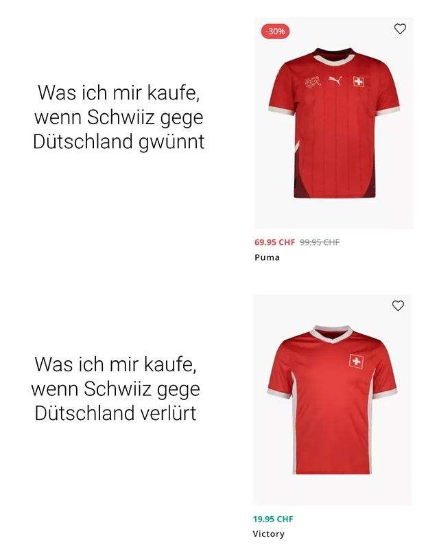 Instagram post by @hajdgenoss for Dosenbach. Caption reads: Parat gege Dütschland🇨🇭 bi Dosenbach findsch....