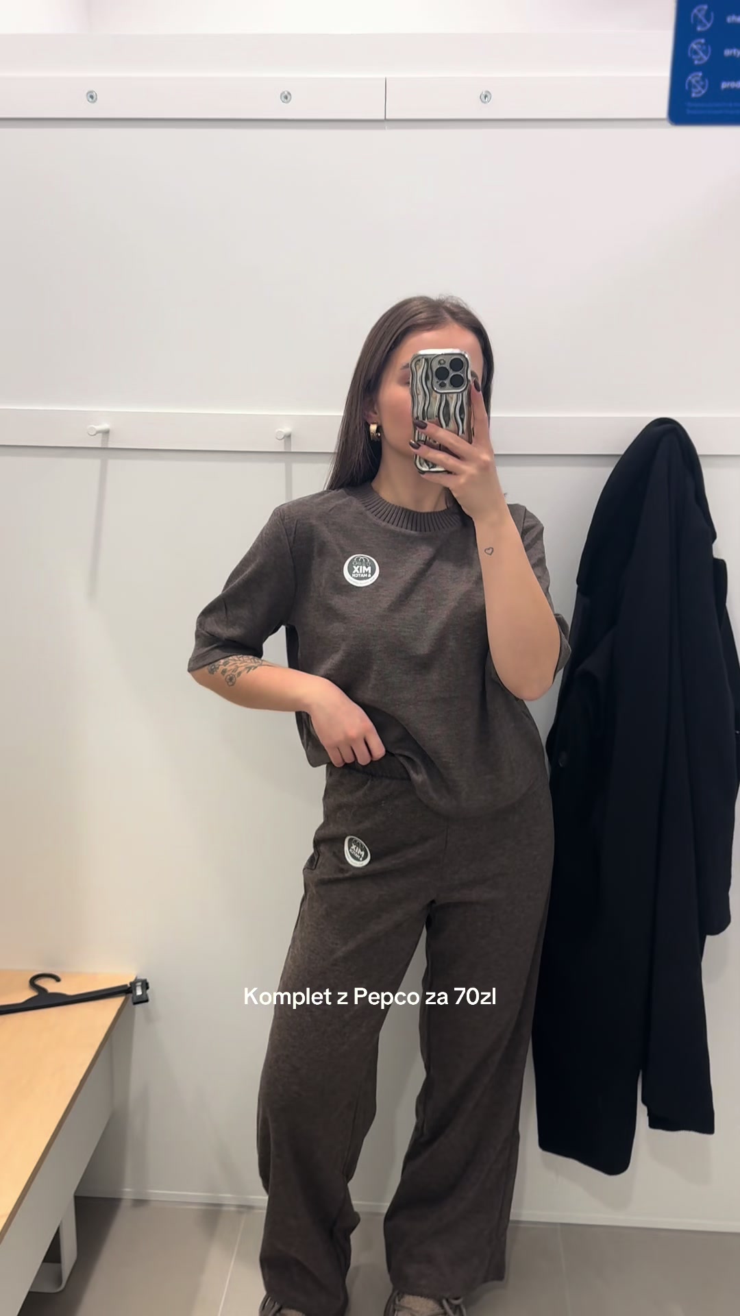 TikTok post by @weronikakrent for Pepco. Caption reads: Super wygodny komplet z @Pepco - official account....