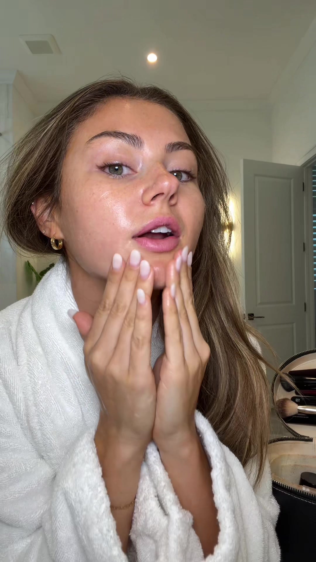 TikTok post by @itstherealkimshady for Dieux. Caption reads: [...] product that lives in my makeup bag! 🤍....