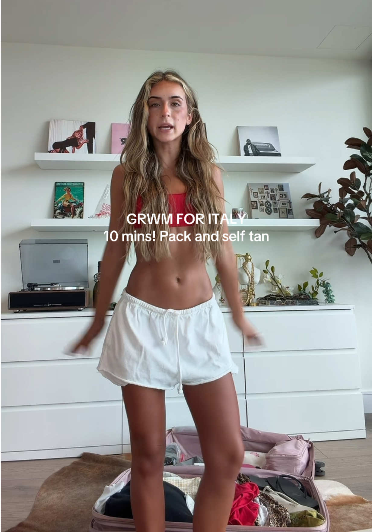 TikTok post by @rileysaurage for Loving Tan. Caption reads: [...] wash off! I’ll link in my shop my <3 @Loving....