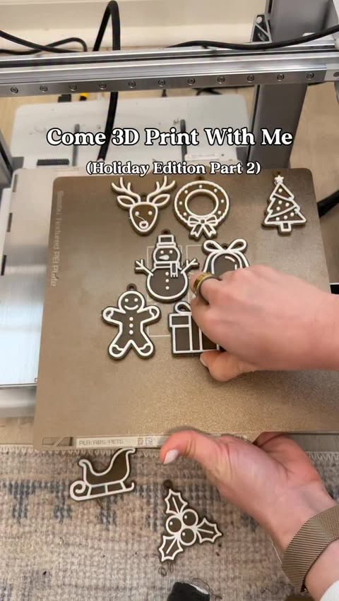 Instagram post by @builtbybecdesigns for Bambu Lab. Caption reads: 3D printing is addicting. 

Comment “print” for a....