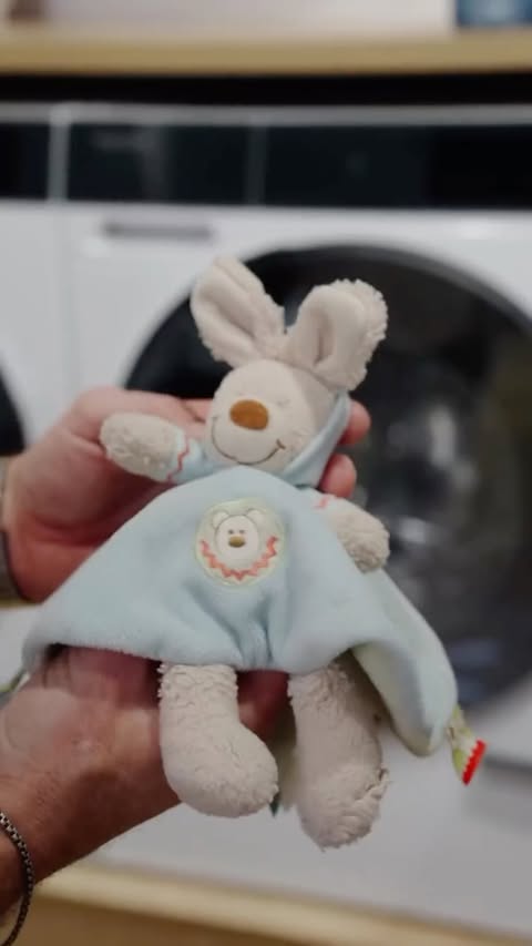 Instagram post by @papaundpapi for Miele. Caption reads: Stuffy toys deserve self-care too. 🐰🫧 With our....