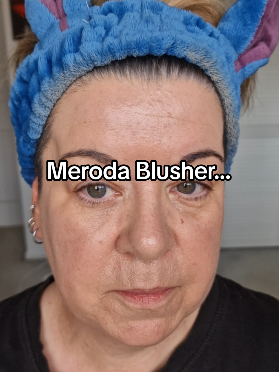 TikTok post by @angela.hawkins for Meroda Cosmetics. Caption reads: [...] your skin. Gorgeous colour. #meroda....