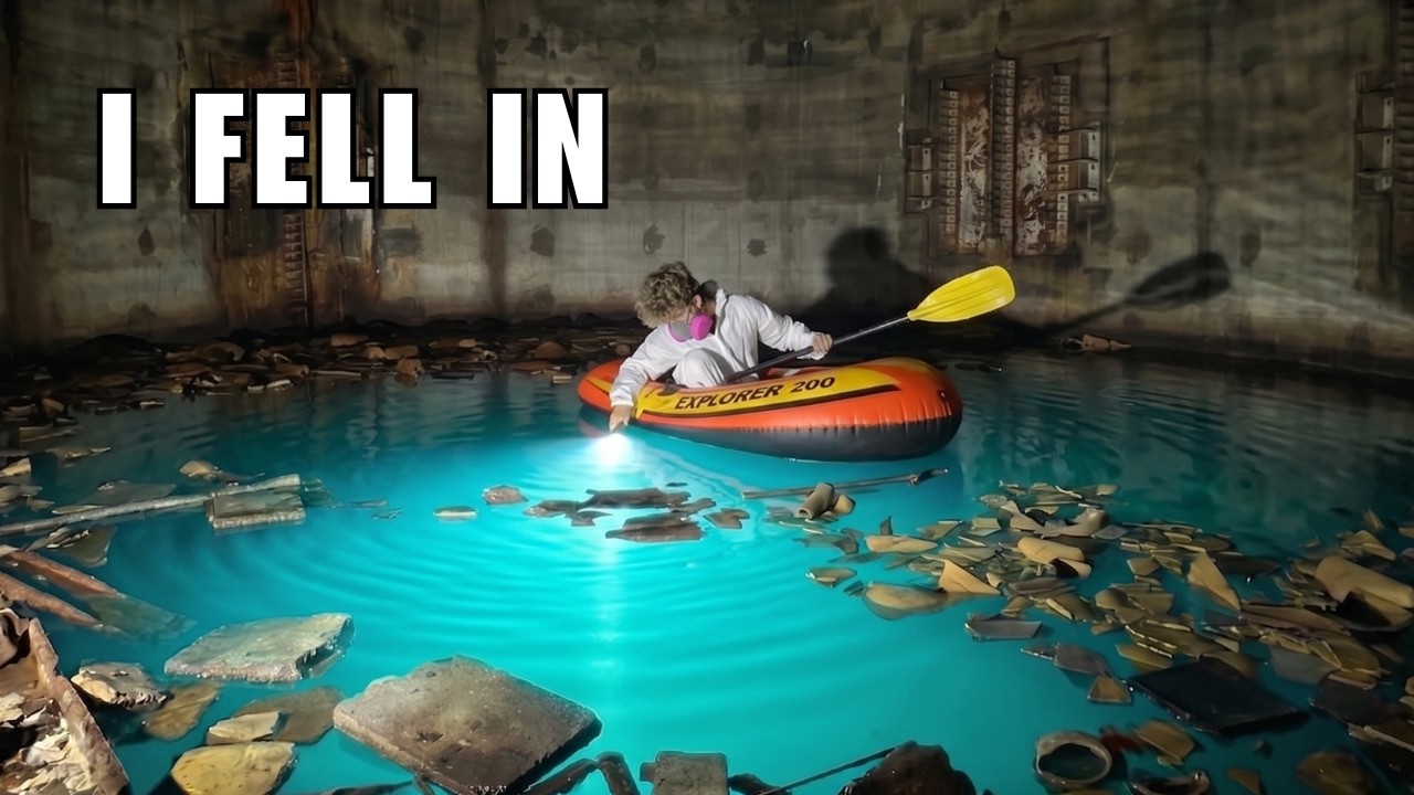 YouTube post by @gaverinoo for Click Discount. Caption reads: I Fell Into Still Water Inside a Hidden Bunker.