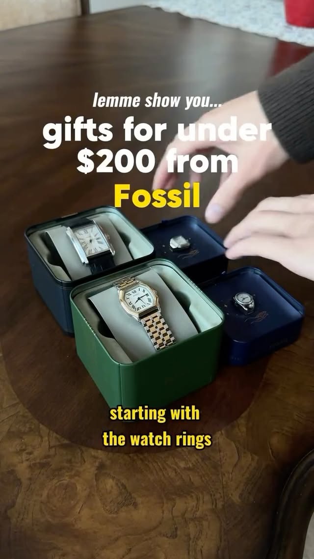Instagram post by @andrewpolo_ for fossil. Caption reads: what do u think of the watch rings?? 

looking for....