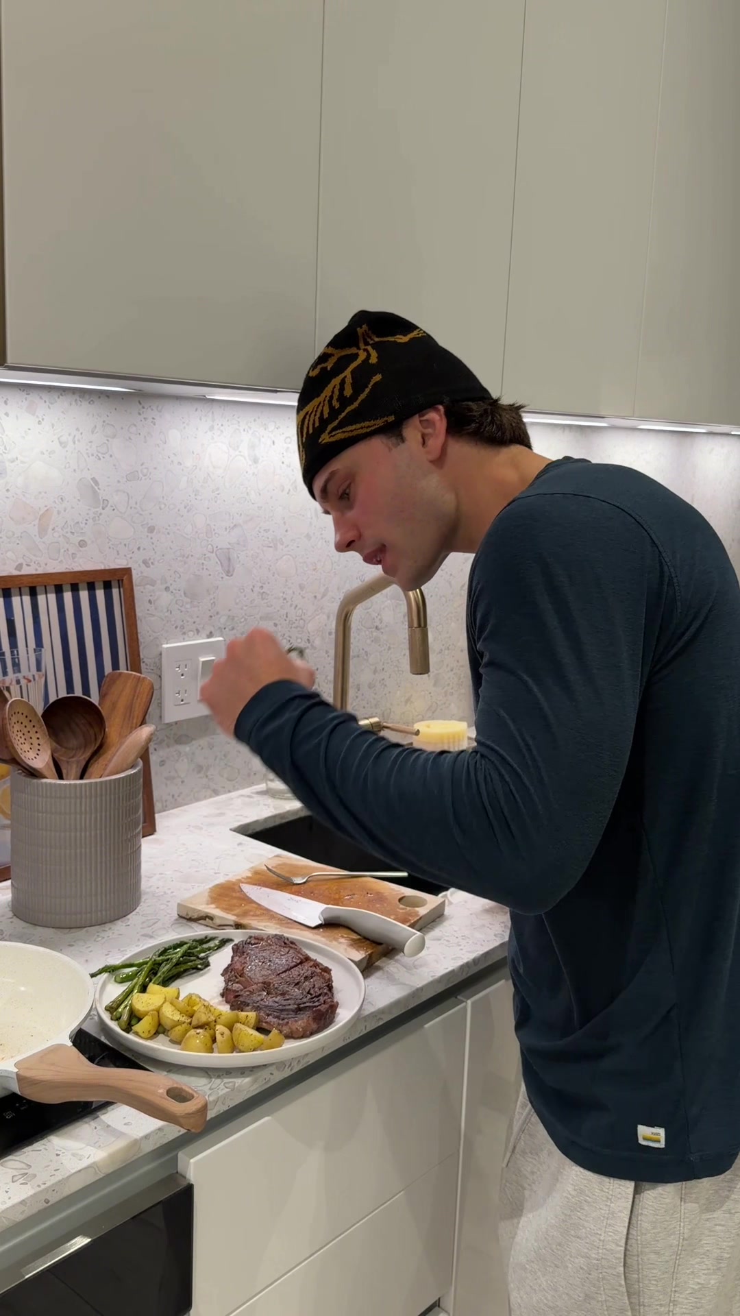 TikTok post by @harryraftus for Native Pet. Caption reads: [...] one thing… Steak and The Daily from Native....
