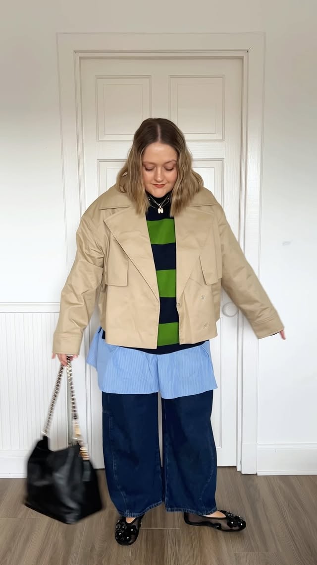 Instagram post by @the_trendyscot for Pom Pom London. Caption reads: [...] ** Skirt: @primark Shoes: @hm Bag:....