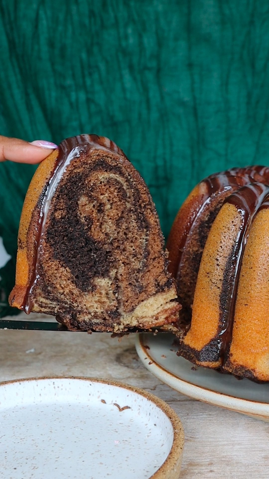 Instagram post by @milkandcardamom for Taste of Home. Caption reads: Triple the chocolate, triple the cozy....