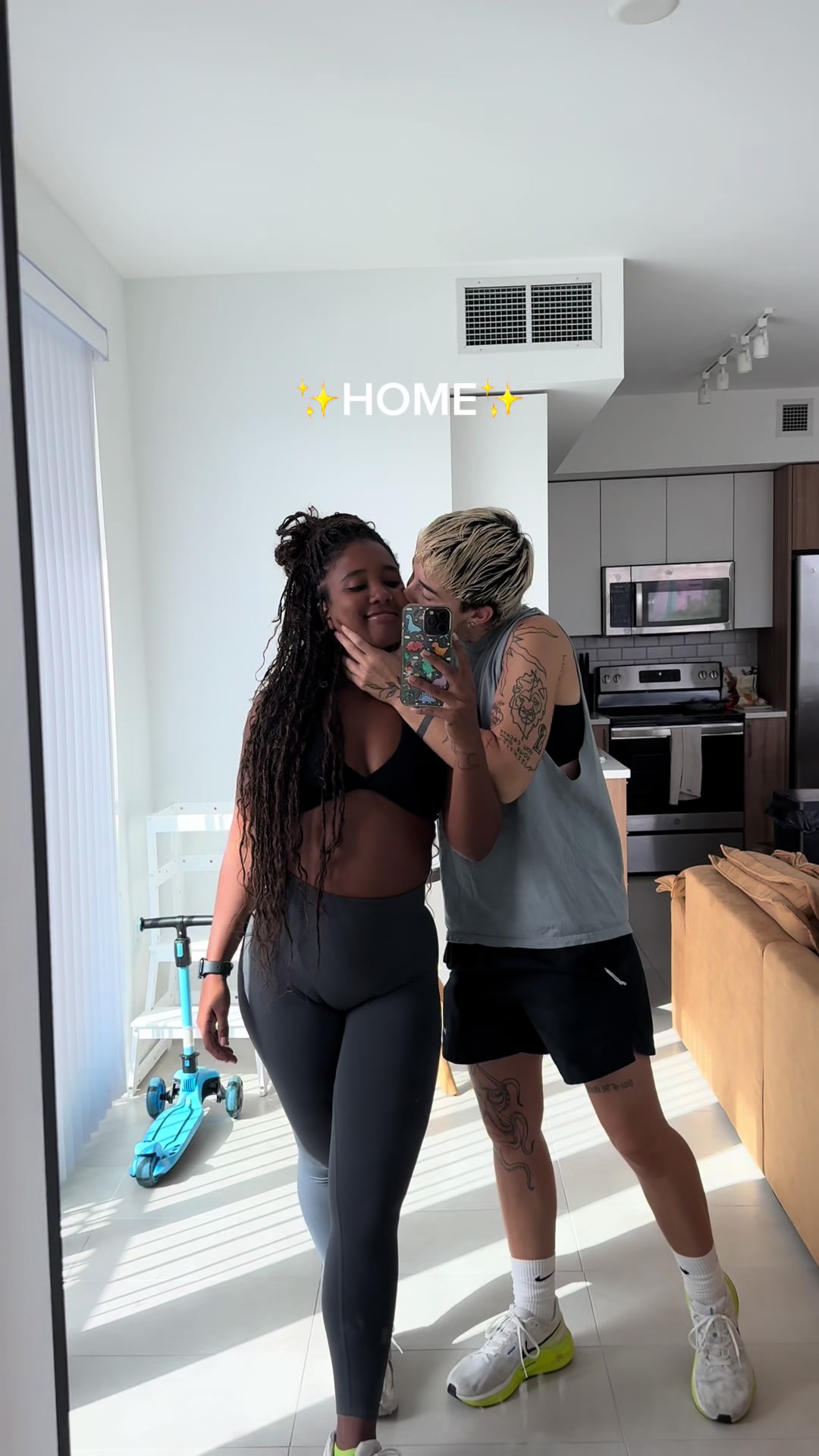 TikTok post by @lexiepeterss for 25home. Caption reads: [...] home without our big cozy couch from @25Home....